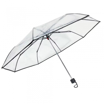 Folding transparent umbrella