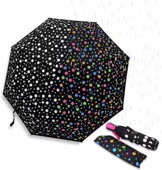 Color changing folding umbrella